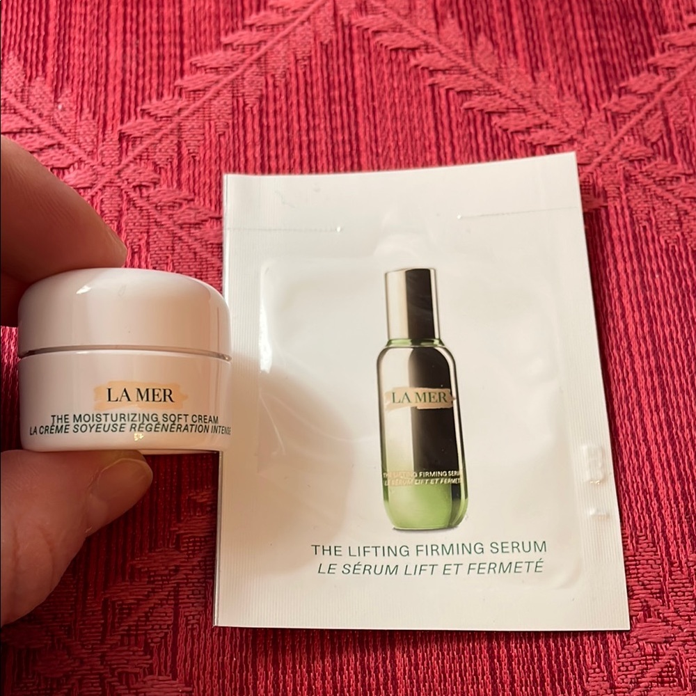 NEW! Sample size La Mer Moisturizing Soft Cream and Lifting Serum